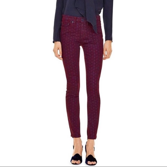 Tory Burch Denim - Tory Burch High Waisted Printed Skinny Jeans